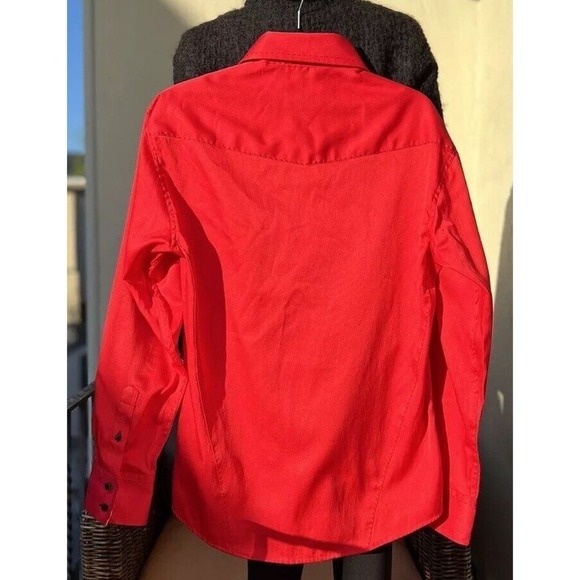 Lanzó Couture Men's Button Up Dress Shirt Western Vibes Red Size L - Picture 4 of 11